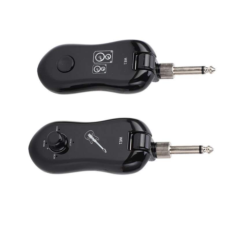 Black Guitar Wireless Transmitter Receiver Kit with Reverberation Type C
