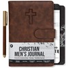 Prazoli Products Prazoli Leather Christian Bible Prayer Journal For Men