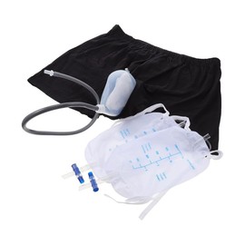 Urine Bag Men Wearable Pants Incontinence Male Urinals Underpants Liquid Silicone Comfortable Man Diapers Adults (L)