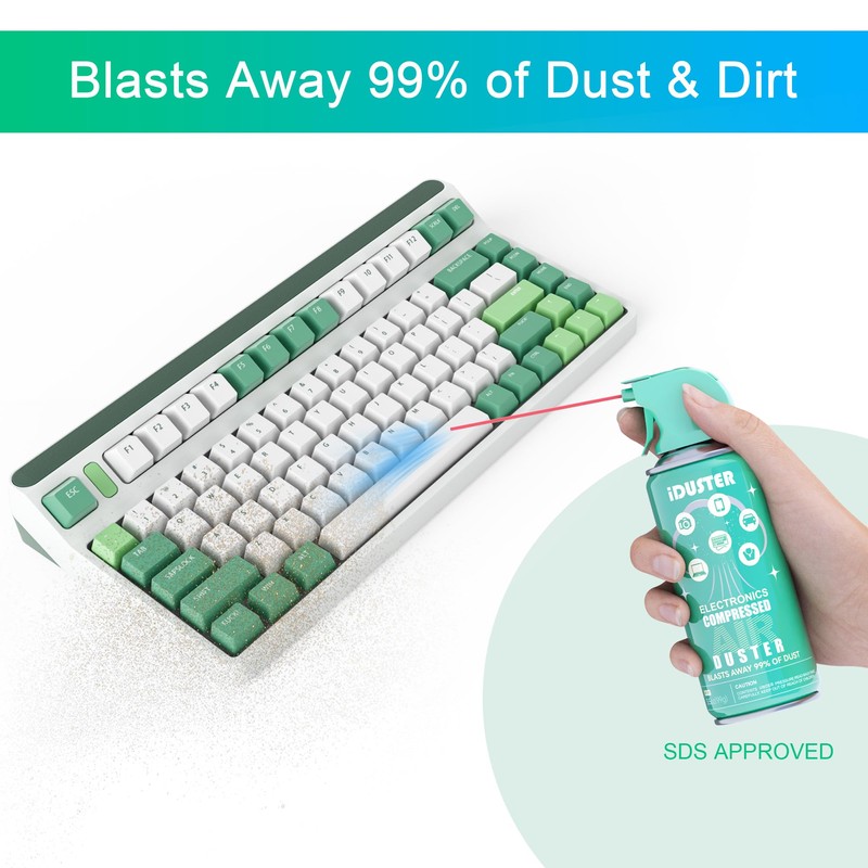 Canned Air Duster Spray for Computers - 3.5oz Keyboard Cleaner,