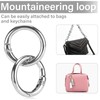 Pavlleen Pack of 40 Round Carabiner Keyrings, Round Carabiner Hook,