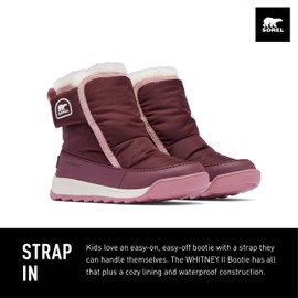 SOREL Toddler's Whitney ll Plus Waterproof Bootie - Epic Plum, Dazed Mauve - 7