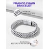 Richsteel Stainless Steel 12MM Franco Chain Bracelet for Men Punk