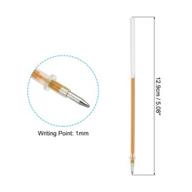 PATIKIL 1mm Gel Pens Refills, 24 Pack Sparkle Metallic Ink Bold Point for Adults Coloring Books Scrapbooking Art Drawing Journaling, Gold