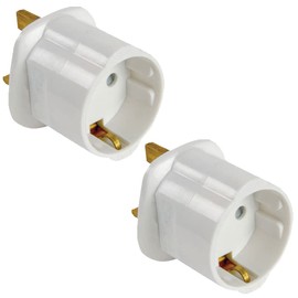 European to UK Plug Adapter - TALENTEC - White - Type C to Type G - Travel & Home