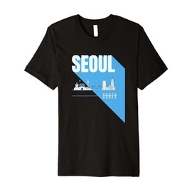 Seoul South Korea Landmark Modern Illustration Premium T-Shirt