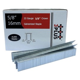3PLUS 71/16 22 Gauge 3/8-Inch (9mm) Crown 5/8-Inch Leg Length staples