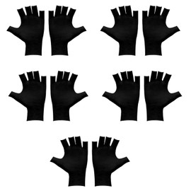 SaveSooo Fingerless Gloves, Cotton, Fingerless Gloves, Thin, Fingerless Cotton Gloves, 5 Open Fingertips, Touch Screen Friendly, Breathable, Anti-Rash, For School, Biking, Driving, Work - Fits Most