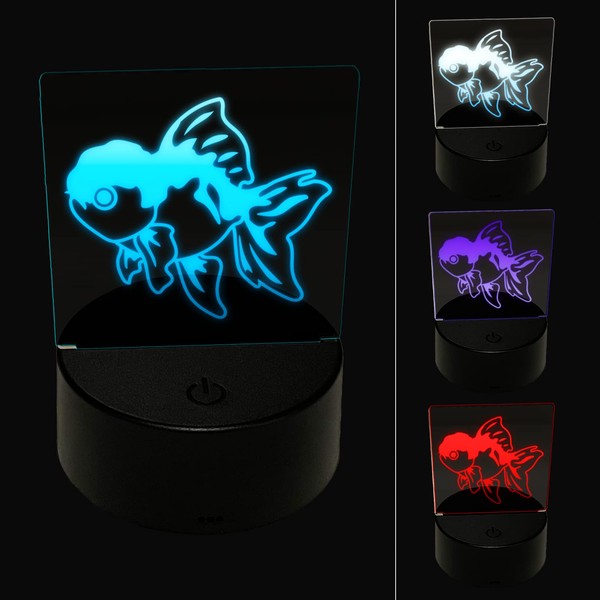 Sniggle Sloth Lionhead Fancy Pet Goldfish 3D Illusion LED Night