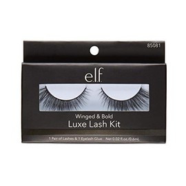 e.l.f., Kit de pestañas Winged & Bold Luxe de doble capa, entrecruzadas, suaves, flexibles, se mezcla sin problemas, se alarga y añade drama y volumen