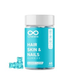 Charava Charava Biotin Gummies for Hair and Nail Growth - Hair, Skin & Nails Vitamin Supplement, Reduces Breakage, Promotes Healthier Thicker Hair - Daily Chewable Vitamin Gummies - 30 Servings - 60 Gummies