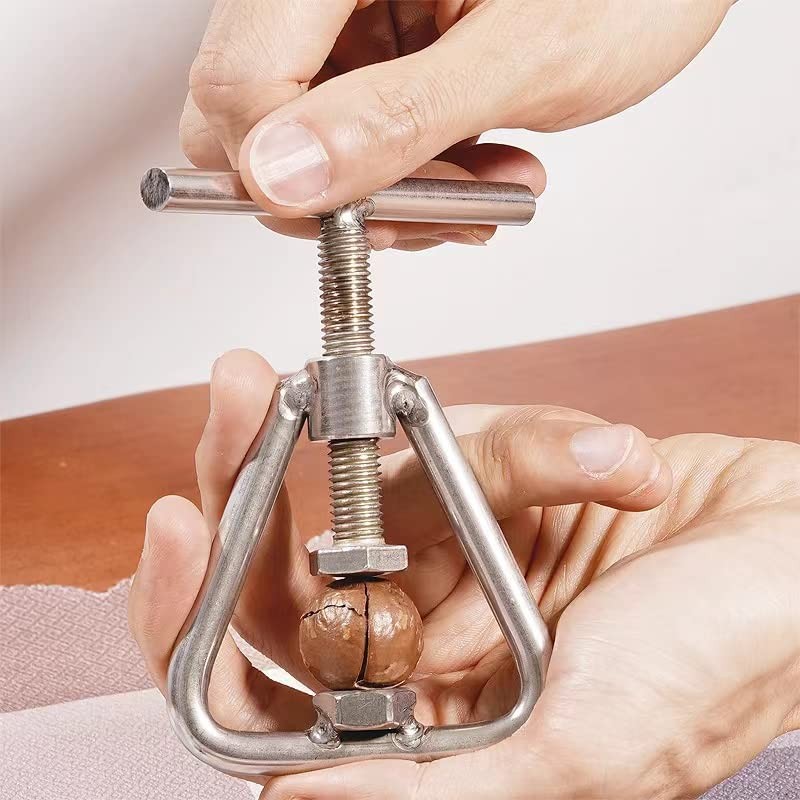 MxTong Nut Cracker Heavy Duty Nutcracker Macadamia Cracker Stainless Steel