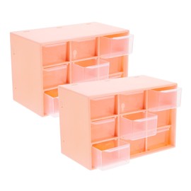 STOBOK 2pcs Desktop Drawer Organizer Box for Office Supplies Sundries Storage Unit for Home Kitchen Bathroom and Classroom Organization