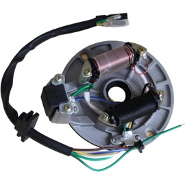 Trkimal 2 Coil Ignition Magneto Stator Plate for 50cc 70cc 90cc 110cc 125cc Kazuma Taotao Baja SSR Go-Karts Pocket Bikes Choppers ATV Quad Dirt Kick Bike 4 Wheeler