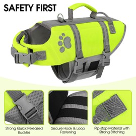 Queenmore Large Dog Life Vest for Swimming, XL Dog Life Jacket for Dogs Large, Dog Life Vest for Swimming Large Breed, Dog Life Jackets for Boating with Hoook/Handle, Big Dog Floating Vest for Pool