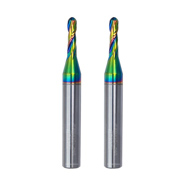 WEXWE Tools Extra Long Ball Nose Carbide End Mill, DLC