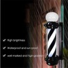 MIUXIU Barber Pole Black White LED Light,Traditional Barber Pole Outside