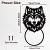 MAYJOYDIY Wolf Metal Towel Ring Animal Theme Bath Towel Ring