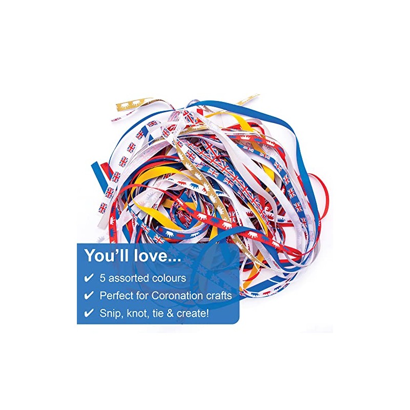 Baker Ross CN141 Red White and Blue Ribbon Value Pack