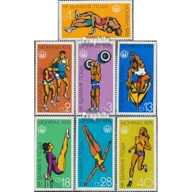 Prophila Collection Bulgarien 2501-2507 (kompl.Ausg.) gestempelt 1976 Olympische Sommerspiele, Montreal (Briefmarken für Sammler) Kampfsport (Boxen/Fechten/Ringen/Karate …)