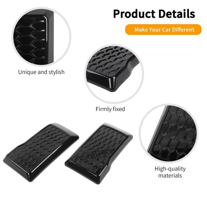 Hoolcar Left & Right Front Bumper Guard Pads Insert Cap