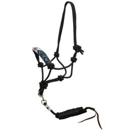 Showman Beaded Nose Cowboy Knot Rope Halter w/ 7' Lead