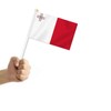 Pack of 25 Malta Handheld Flag, Maltese Decor Hand Held