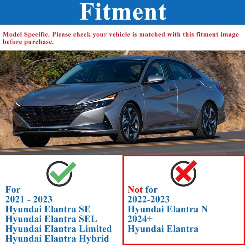 Rolling Gears Carbon Fiber Look Front Lip Spoiler Compatible with