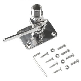 Marine VHF Antenna Mount, 316 Stainless Steel Antenna Adjustable Base Bracket Holder for Boats Spare Parts Parts