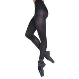 Angelina Girls Professional-Grade Convertible Ballet Tights (1-Pack), 247JR_BLK_1_7-10