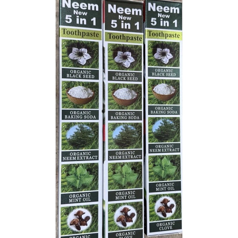 Ninon Essential Palace Brand Neem Toothpaste 6.5oz X3 Pc Fluoride