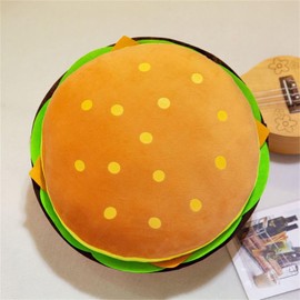 Plush Toy French Fries Hamburger Pizza Plush Cushion Toy, Doll Throw Cushion, Cuddly Toy Gift for Children Girls Boys (30 cm, Burger)