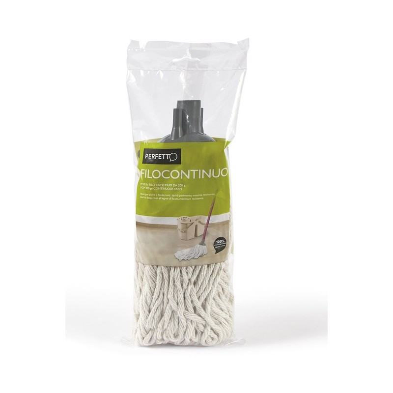 Perfetto Mop Cotton Floor 200 Gram, White, One Size