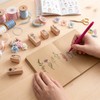 46 Pieces Rubber Stamp and Craft Ink Pad Set