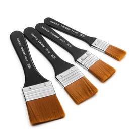 Set of 4 Watercolour Acrylic Flat Brushes, Wide Set for Artists Painting, Wide Brush Set, Acrylic Paints Brush, Oil Paint Brush, Paint Brush, Oil Painting Brush for Painting, Oil Painting, 20/30/40/50