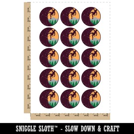 Rock Climbing Moon Stone Wall Mountain Cliff Temporary Tattoo Water Resistant Fake Body Art Set Collection - 15 2" Tattoos (1 Sheet)