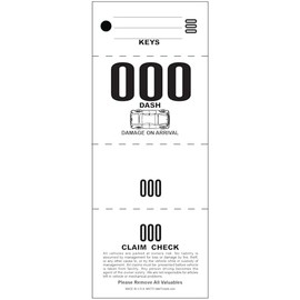 4-Part Valet Parking Tickets, 1000 Count, White 110lb Card Stock with Car Diagram, Pre-Numbered 000-999