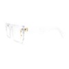 SA106 Rectangular Mobster Flat Top Clear Lens Retro Fashion Eyeglasses