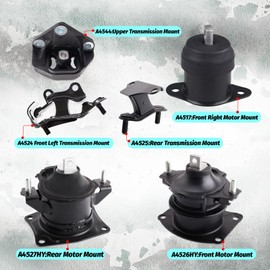 Engine Motor and Transmission Mount Kit Set of 6 Compatible with 2003/2004/2005/2006/2007 Ho~n~da Accord LX EX SE 3.0L Automatic Trans, Replaces# A4527HY A4526HY A4525 A4544 A4517 A4524