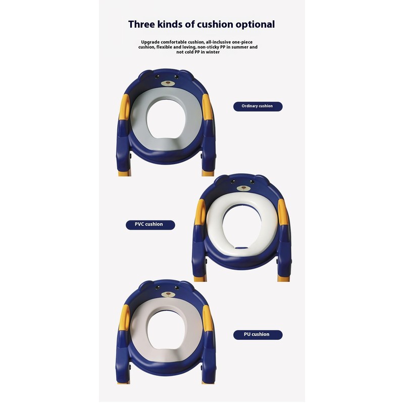 Foldable Toilet Training Potty Seat，Waterproof PU Seat Toddler Toilet Seat