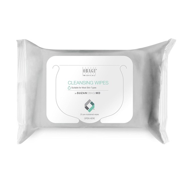 Obagi Medical On the Go Cleansing and Makeup Removing Wipes, 25 count
