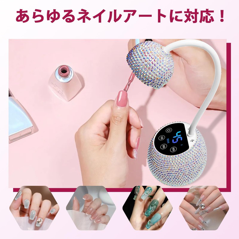 CGBE UV LED Nail Light with Auto Sensor, 36W Cordless