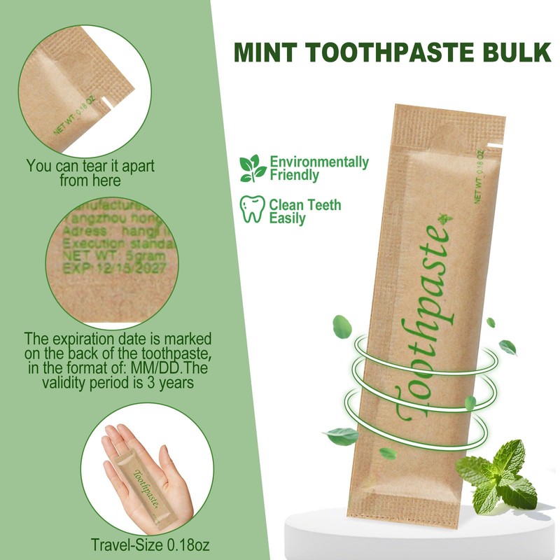 0.18oz Small Toothpaste Travel Size Bulk,Mini Toothpaste Travel for Hotel