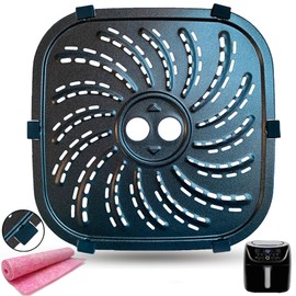 HEISENLIN 8QT Air Fryer Grill Pan for PowerXL Vortex Pro Air Fryer Plus, Premium Nonstick Air Fryer Crisper Tray Grill Plate Insert Grate Rack Grid Shelf for PowerXL 8QT Air Fryers, Dishwasher Safe