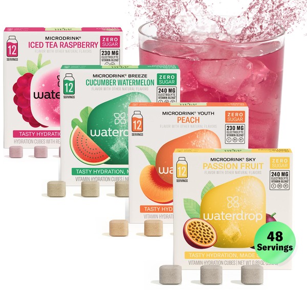 Waterdrop Hydration Cubes With Vitamin C, B Vitamins and Electrolytes,