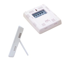 MAG TH-105WH Thermometer/Hygrometer, Digital Watch, Environment Estimate, Lowest, Temperature and Humidity Display, White