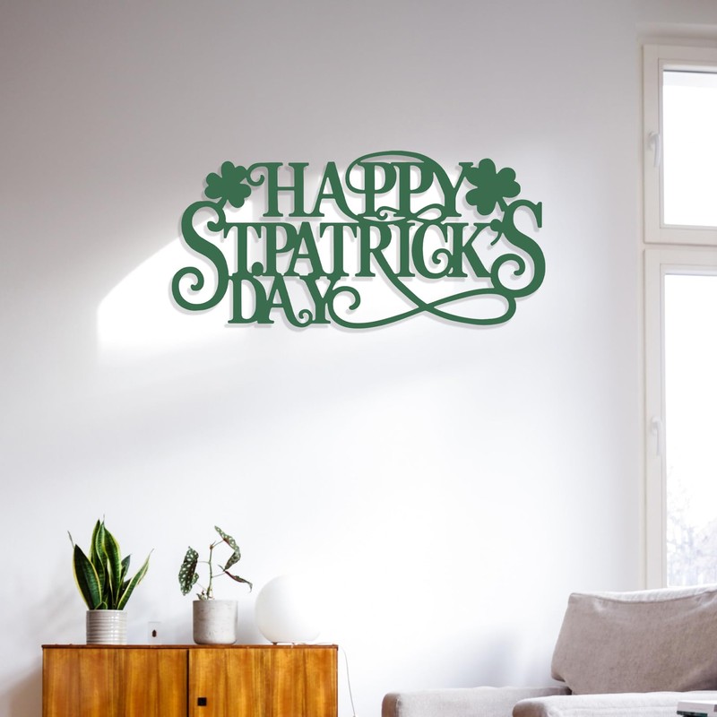 RESACO Metal St. Patrick's Day Sign Happy St Patricks Day