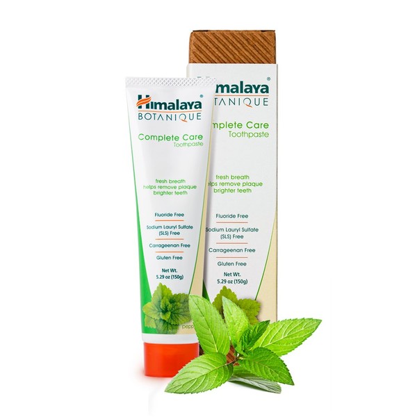 Himalaya Complete Care toothpaste - Simply Peppermint 5.29 oz/150 gm (1 Pack) Natural, Fluoride-Free & SLS-Free