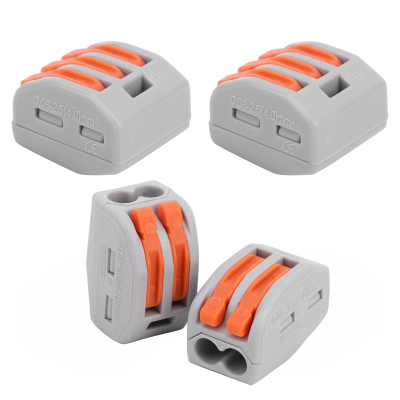 100Pcs Push Wire Wiring Connector Quick Connect Line Terminal Blocks