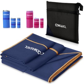 COKWEL Quick Drying Towel, Sports Towel, Bath Towel, Super Absorbent, Microfiber, Travel Towel, Swimming Towel, Soft, Fade-Resistant, Odor-Resistant, Durable, Compact, Moisture, Rainy Season, Outdoor,
